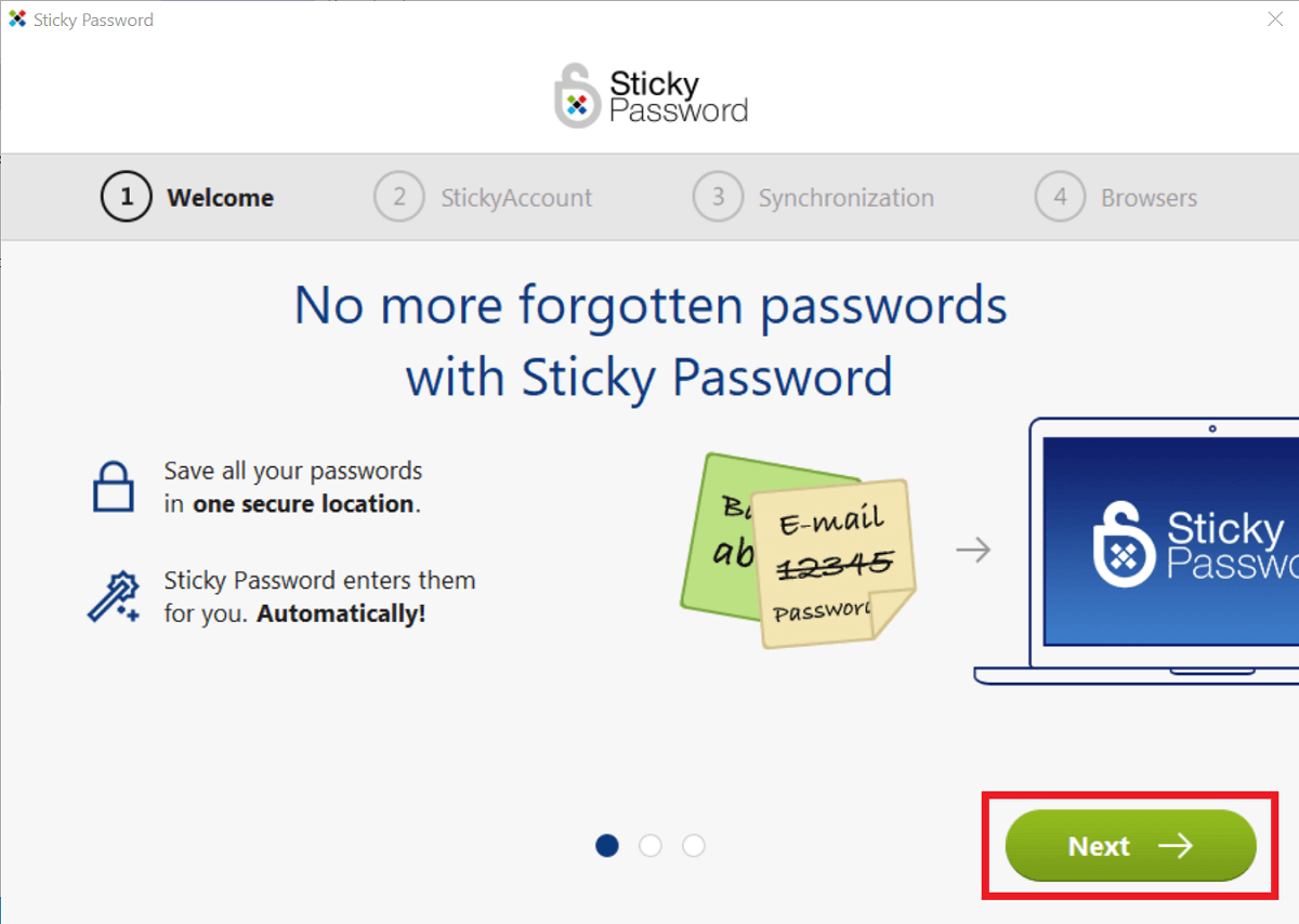 sticky password help
